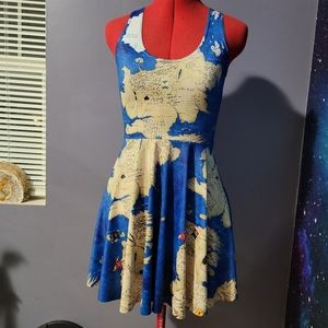 GoT Black Milk Clothing Westeros Map Dress Small